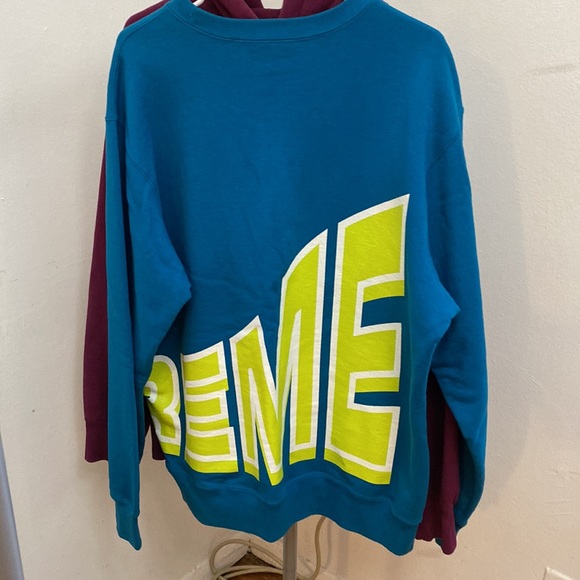 Supreme Teal Side Arc Crewneck Sweatshirt - Picture 2 of 4